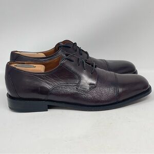 Bostonian Marco Shoes Mens 10 M Burgundy Leather Cap Toe Dress Oxford 27848